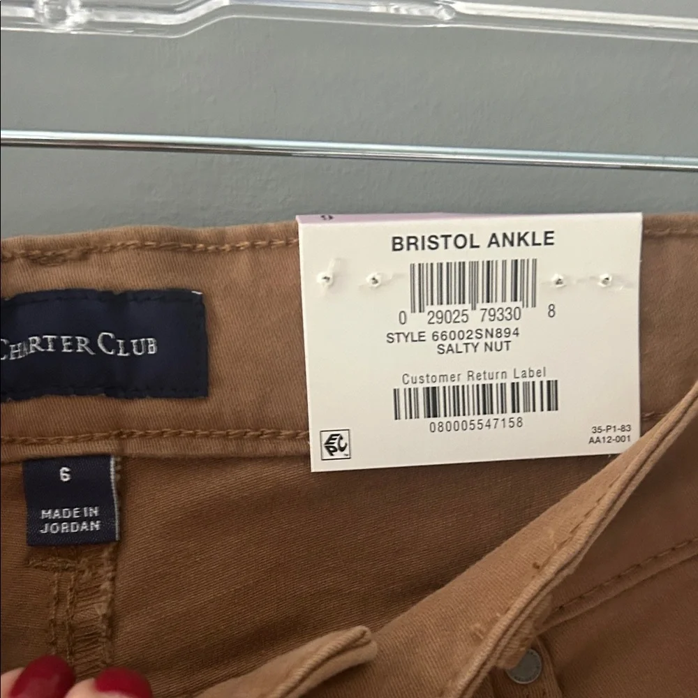 Charter Club Men's Tan Chinos - Picture 5 of 7